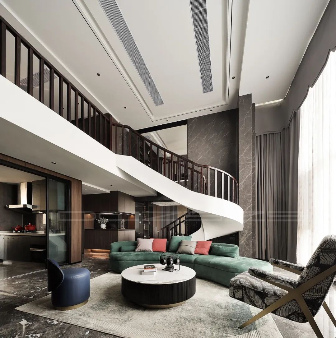 绿岛湖映月湾现代意式轻奢别墅设计丨木美空间设计-18