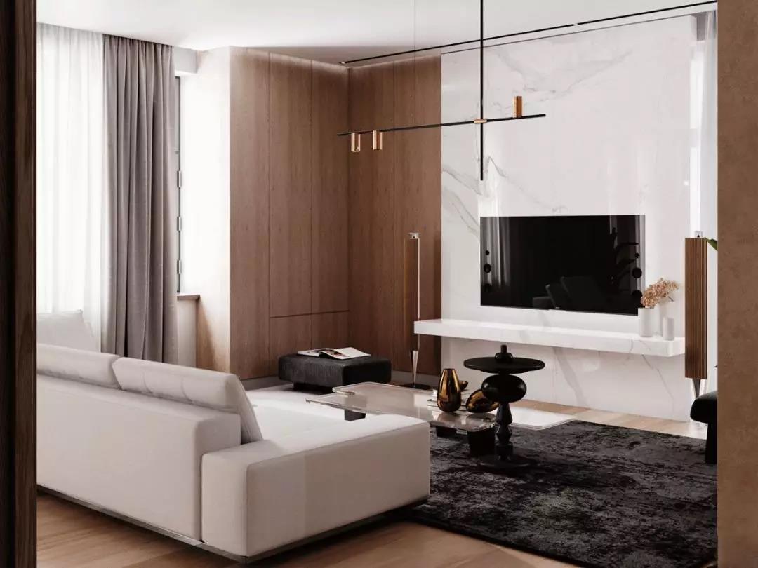 113㎡ 这样的木饰面墙设计，30 年后都不过时-9