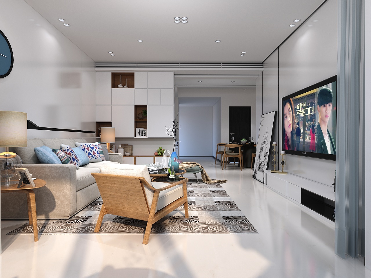 北欧风客厅设计丨女屋主设计师-7