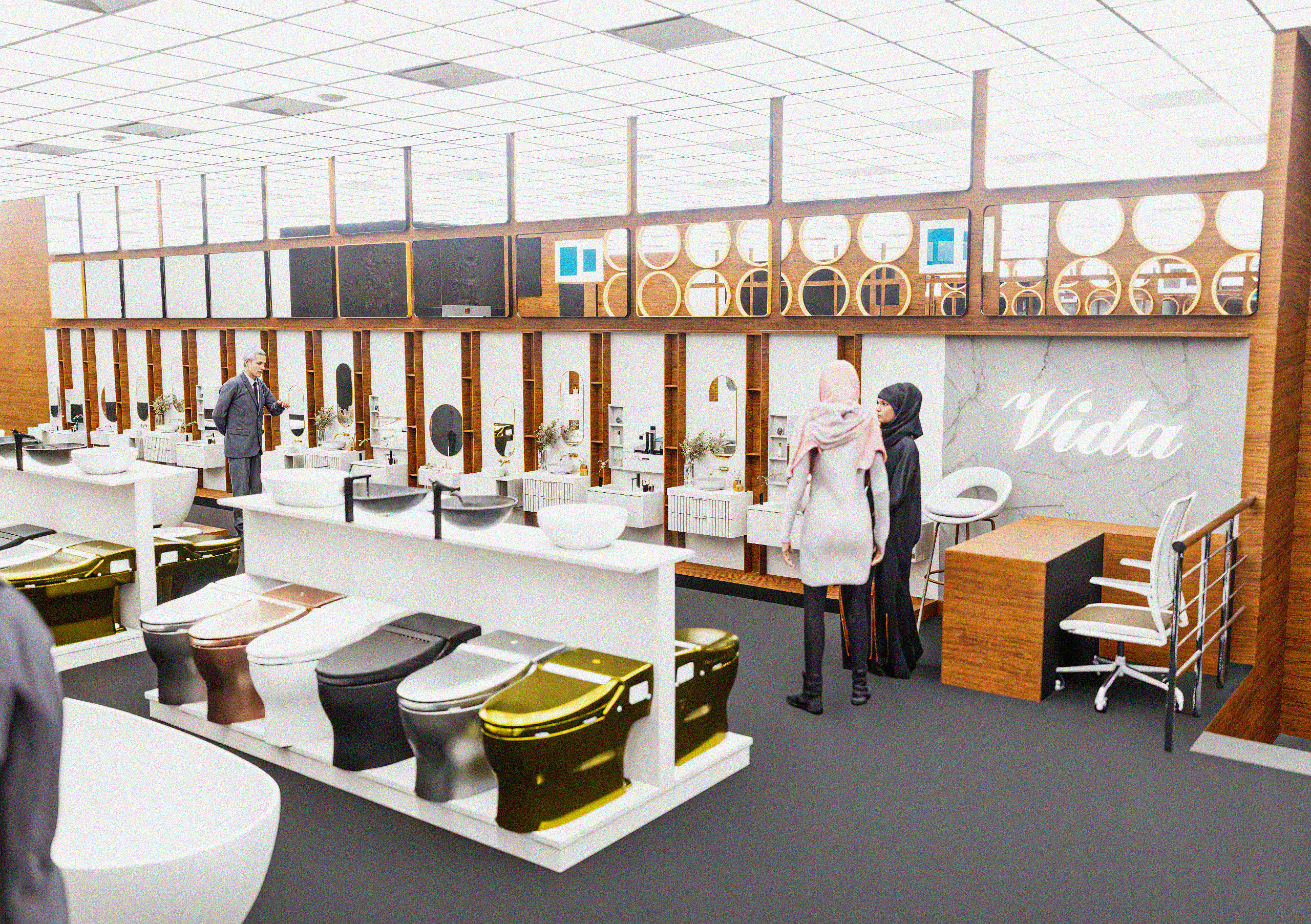 Bathroom Showroom Interior Design Vida Sanitaire-1