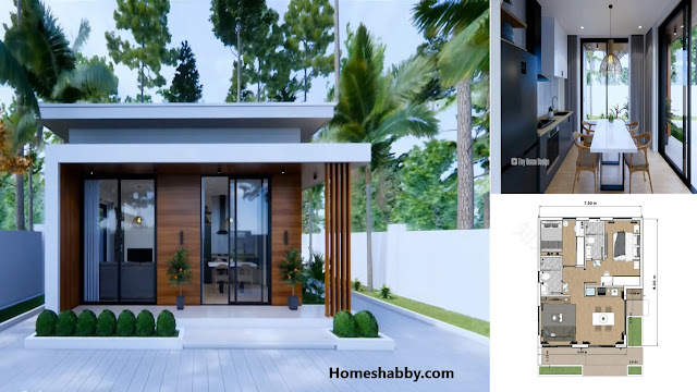 7·5 · 8 m现代两居室房屋设计及详细规划-1