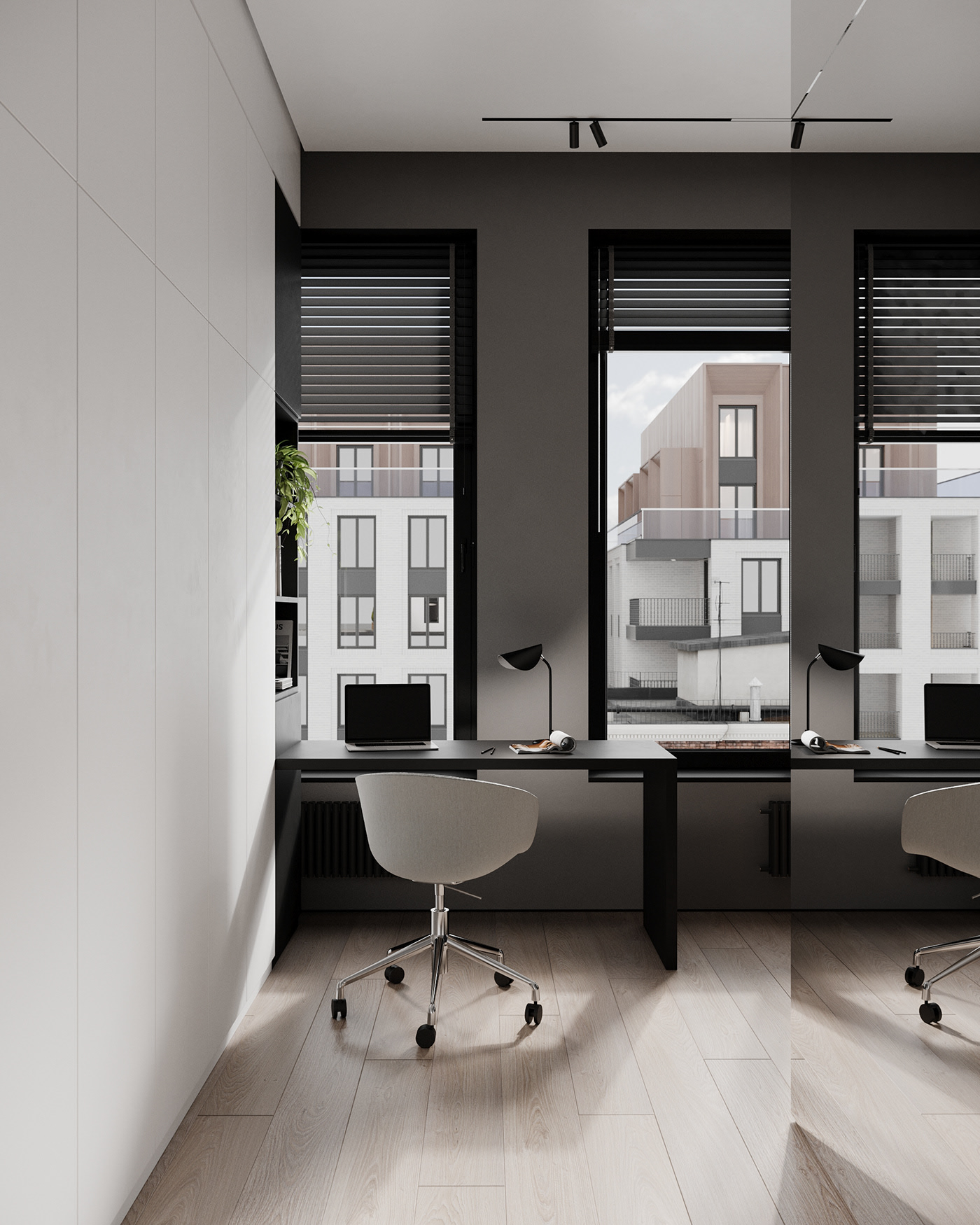 83㎡深色系小空间公寓设计-12