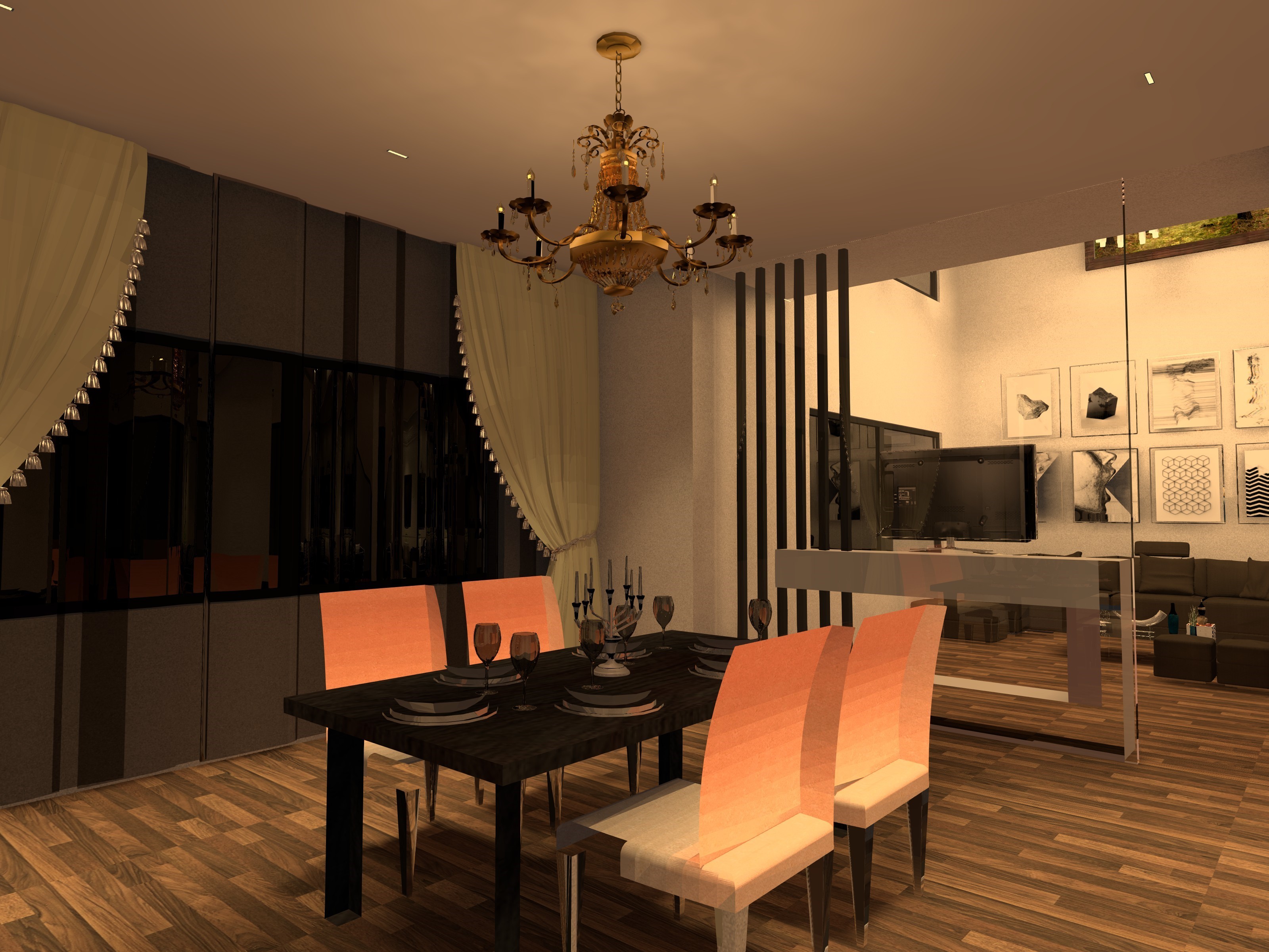 Private Villa Interior lighting design-26