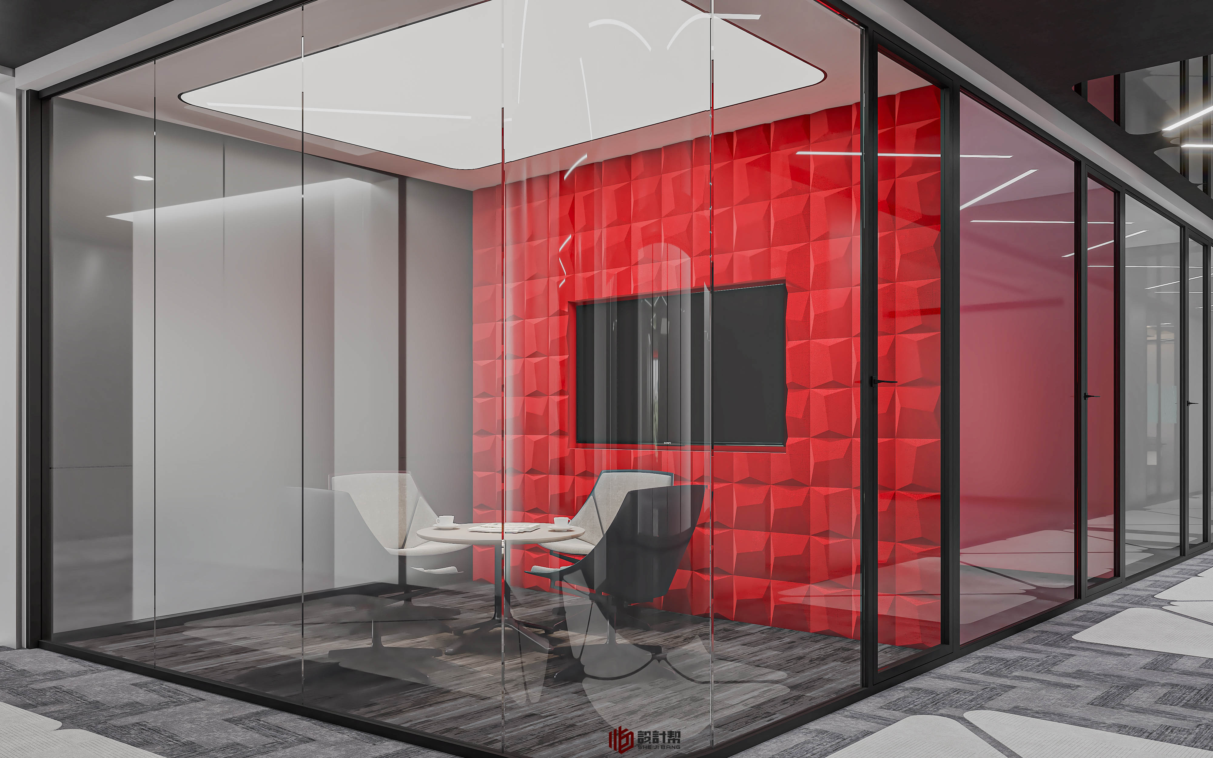 中科创达现代办公室工装设计丨设计帮-11