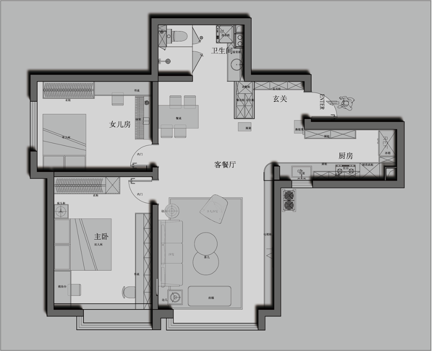 77㎡小空间,120㎡大享受 · 现代简约之家-11