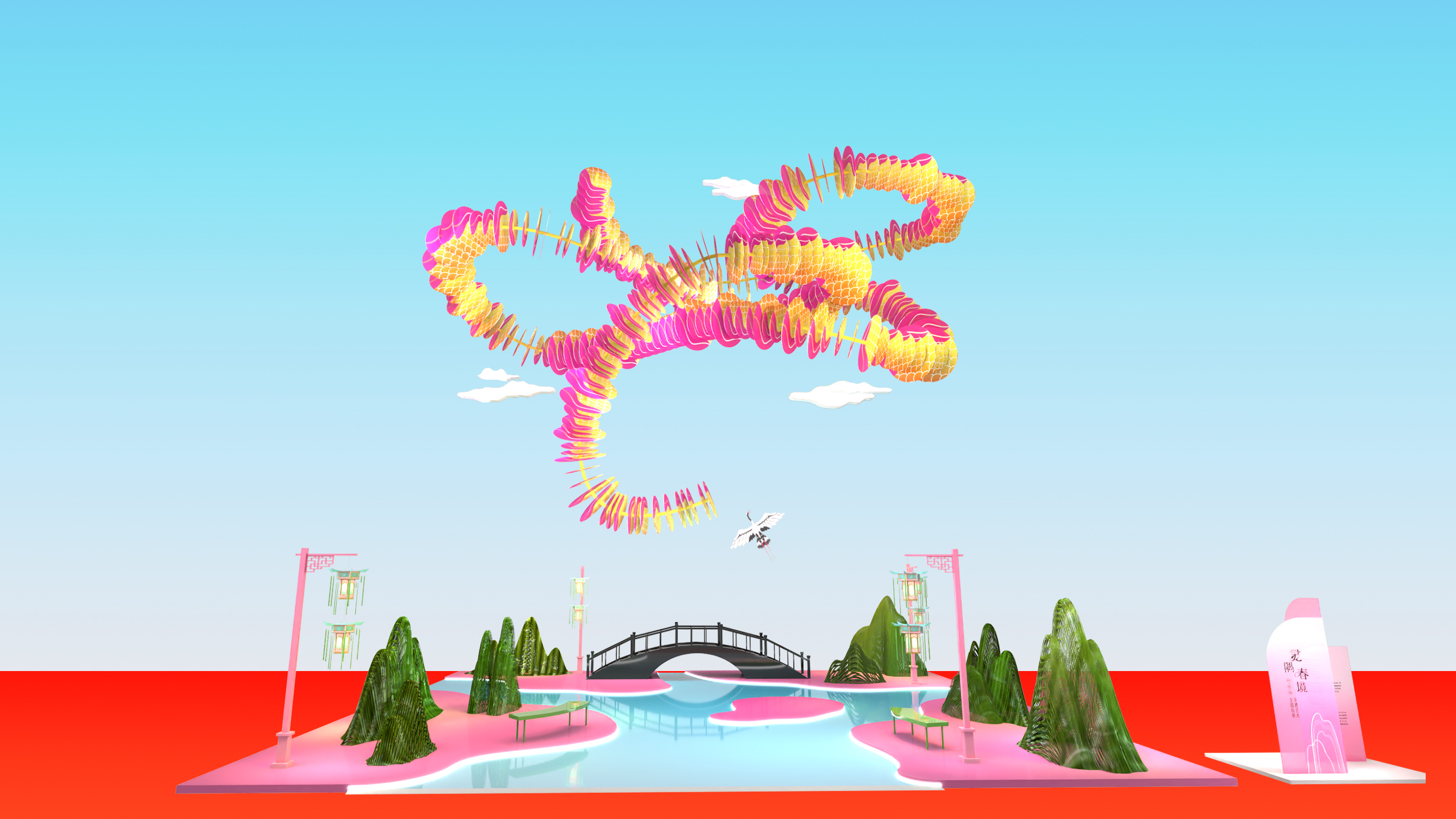 新春美陈-灵隅春境-0