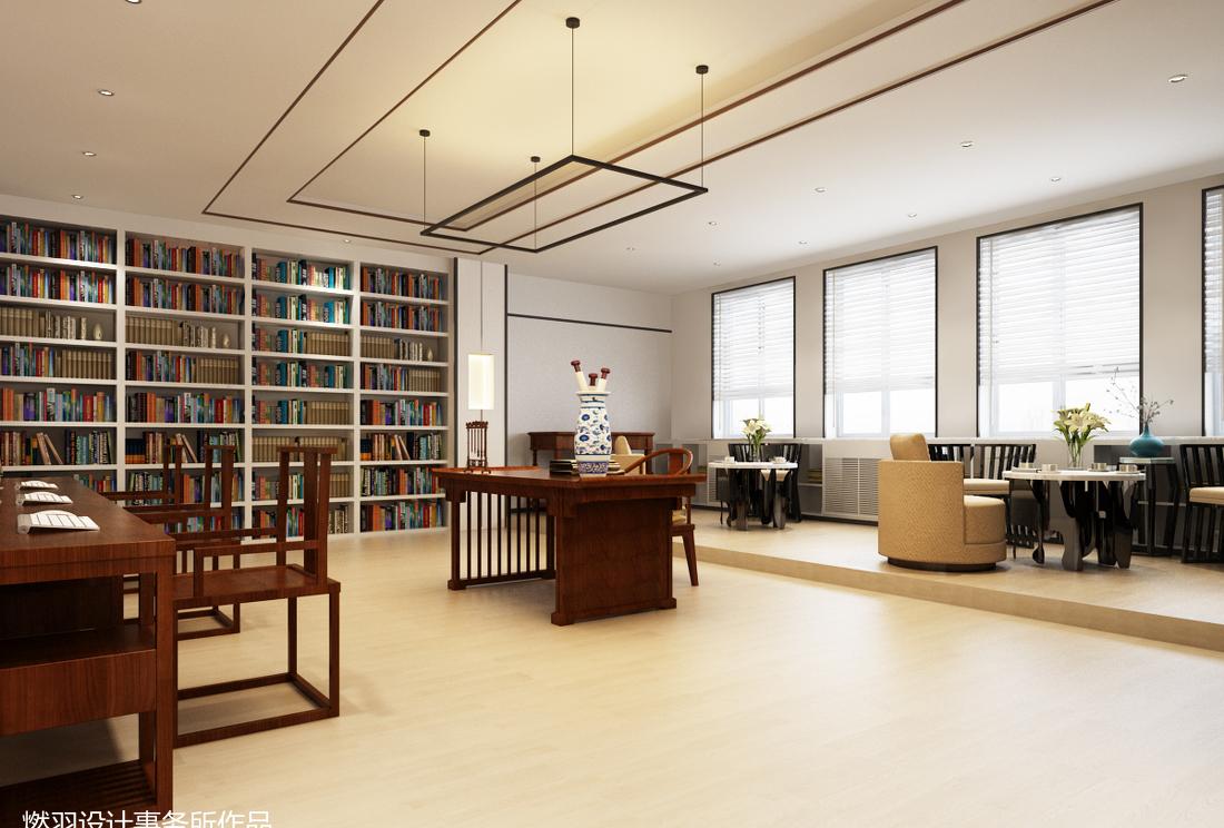 融合传统与现代的晋源区实验小学阅览室设计-16