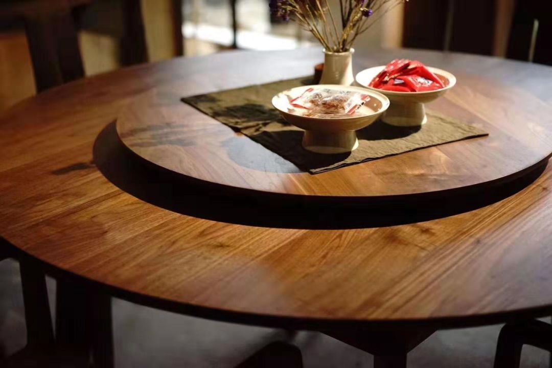 墨问素简家具——北美黑胡桃木圆餐桌-19