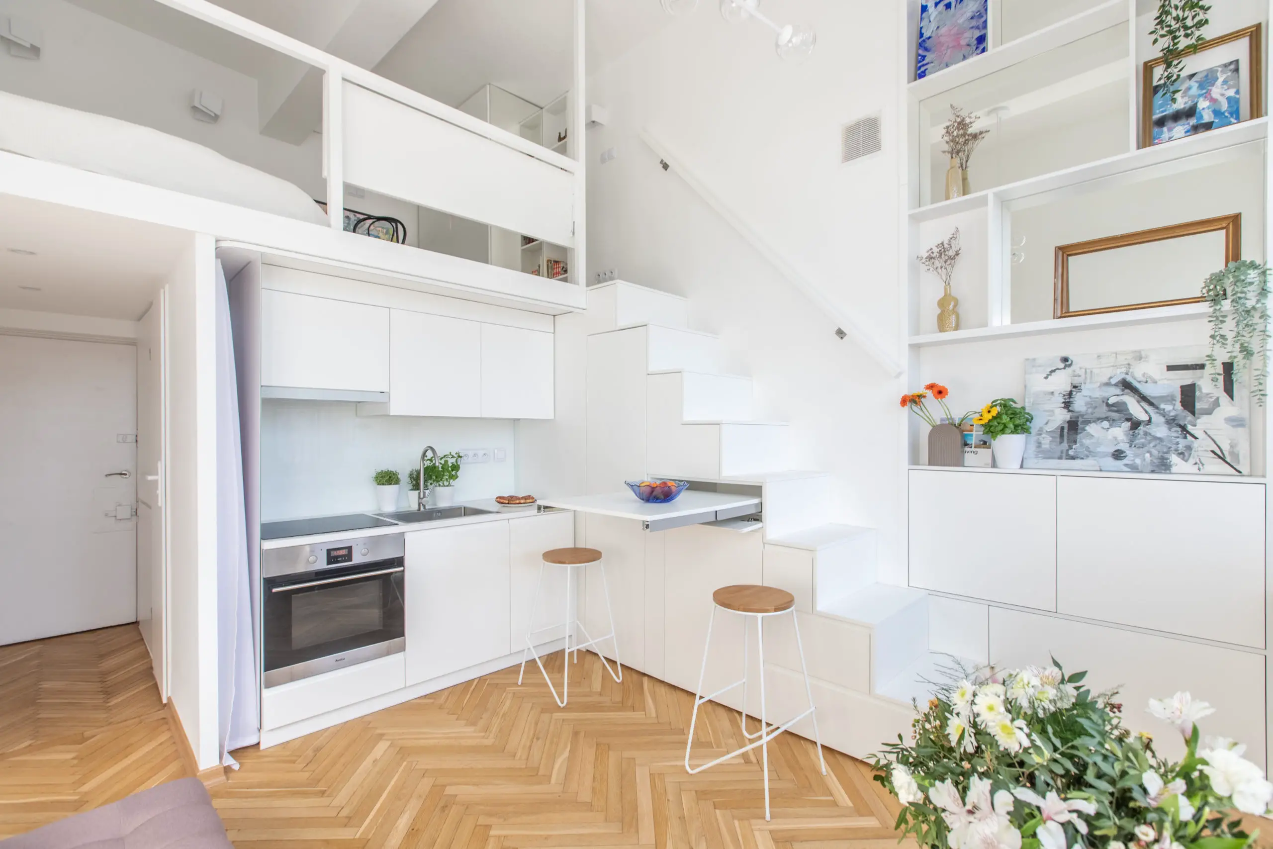 波兰 20m² 迷你复式，巧妙利用空间与风格混搭-6