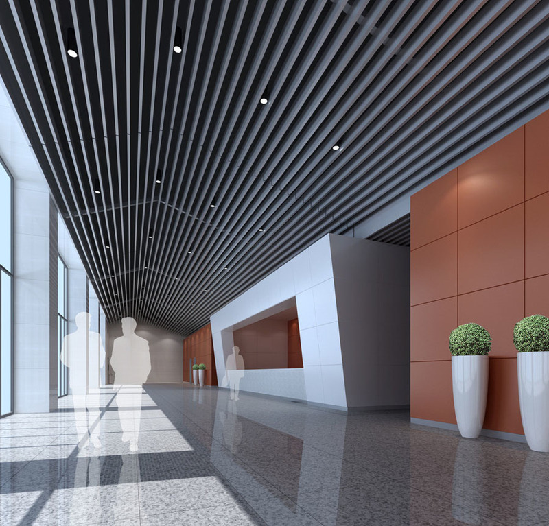 办公楼大厅 写字楼大厅设计案例效果图2-19