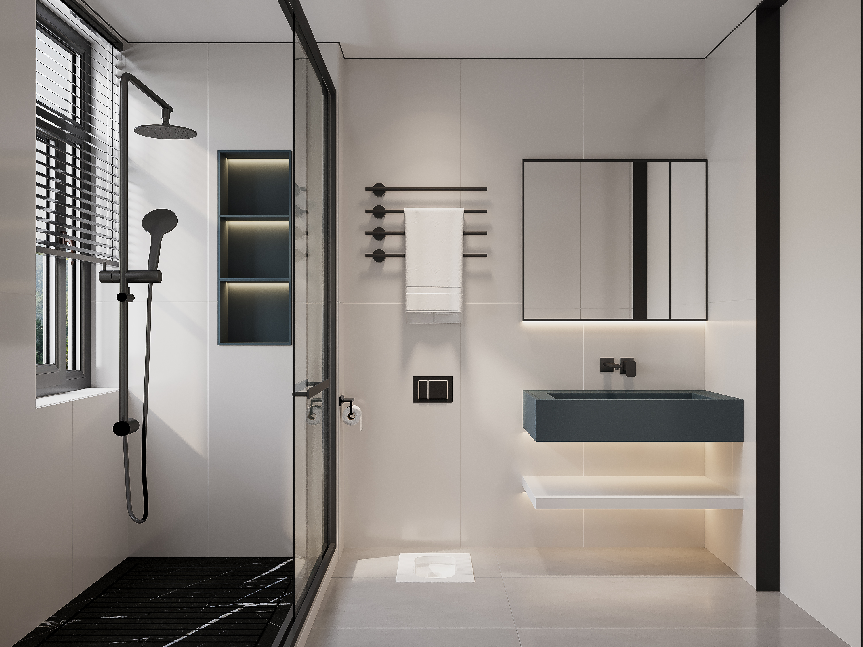 现代黑白灰客餐厅-19