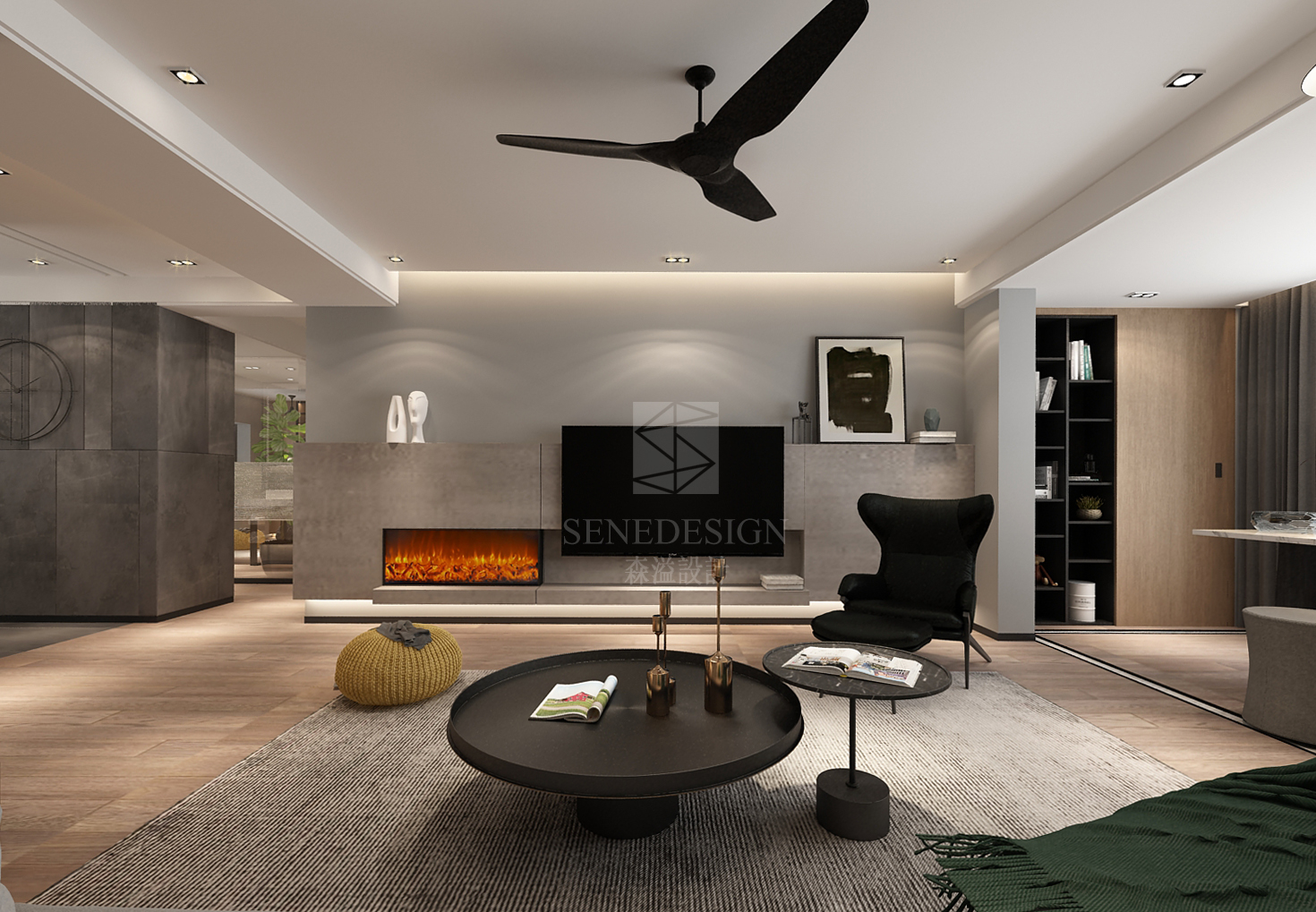 灰色界面的森溢设计 | 简明深度的人居空间-4