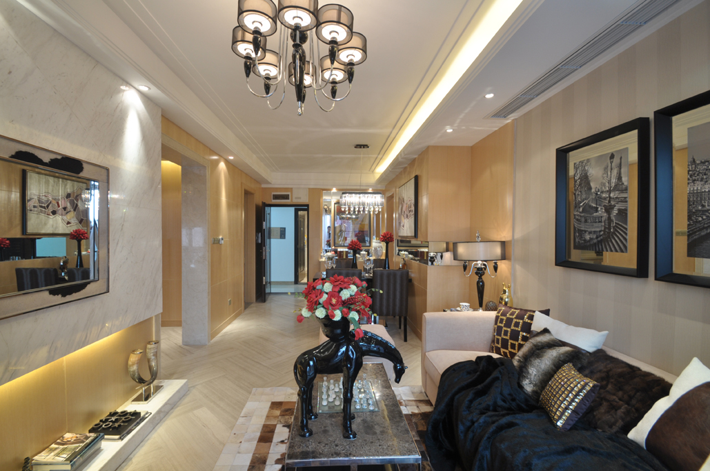 重庆融创茶园项目C2户型。。港式风格（季青涛装饰设计）-3