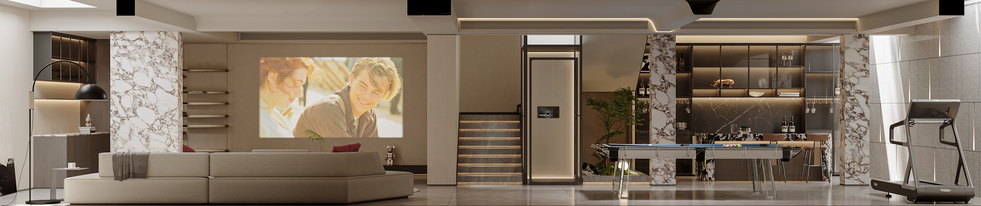 挑空别墅丨晫易视觉-35