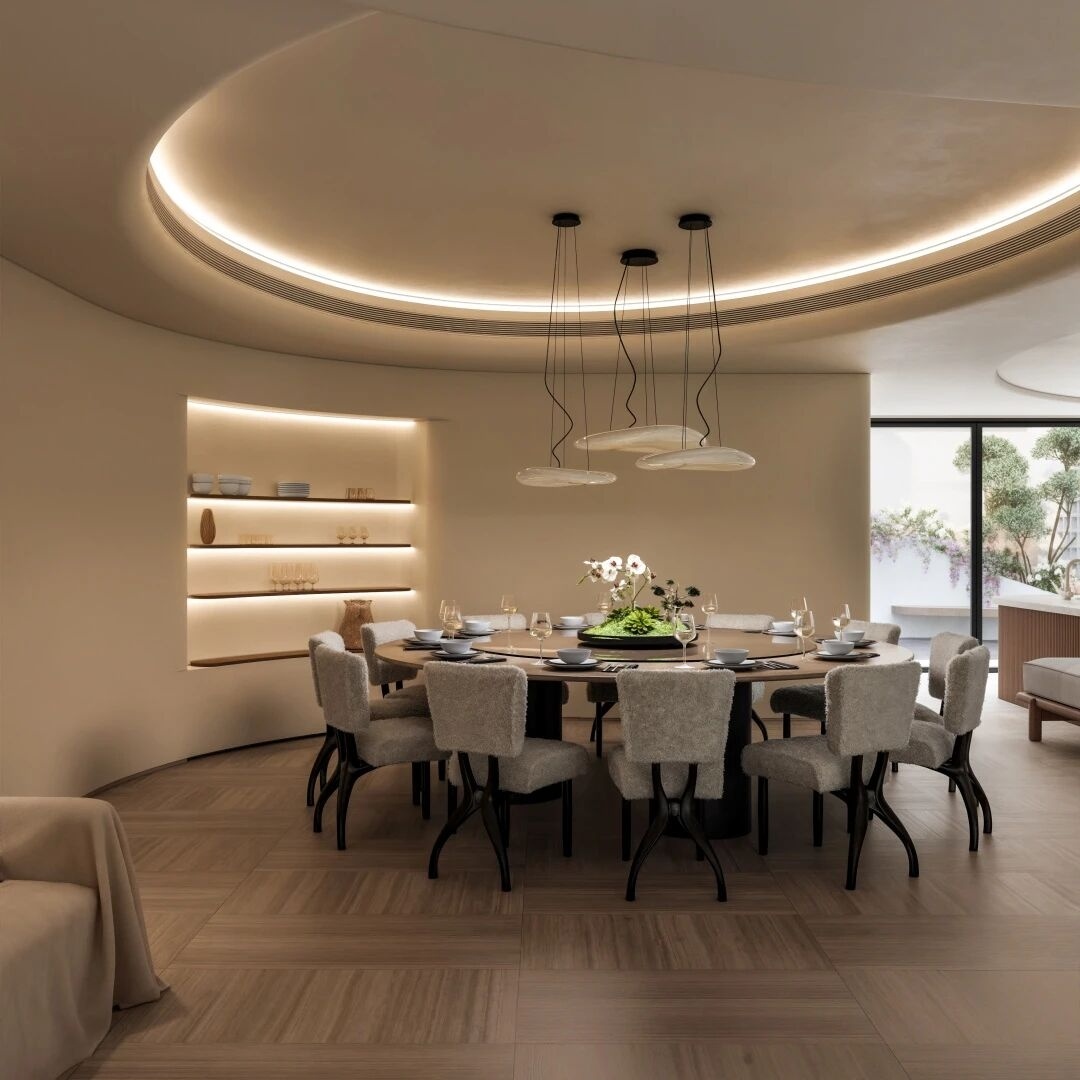 重庆紫檀庄园1300m²曲境别墅丨中国重庆丨美及空间设计-28