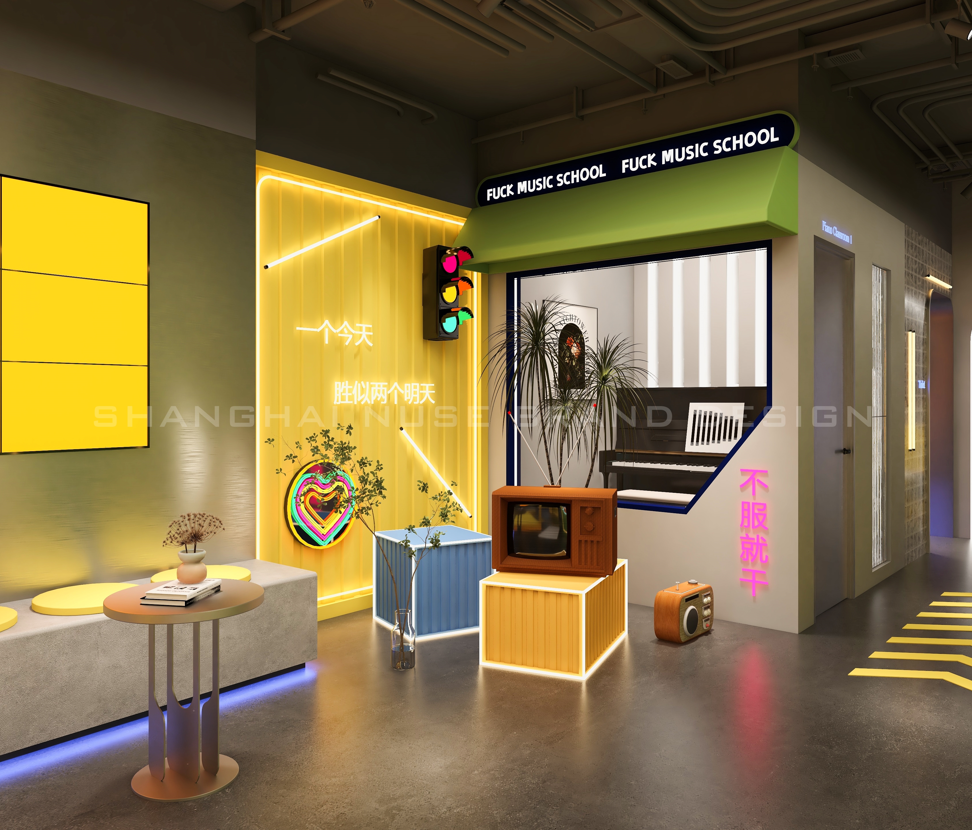 芬克音乐培训机构设计丨木村空间设计有限公司-13