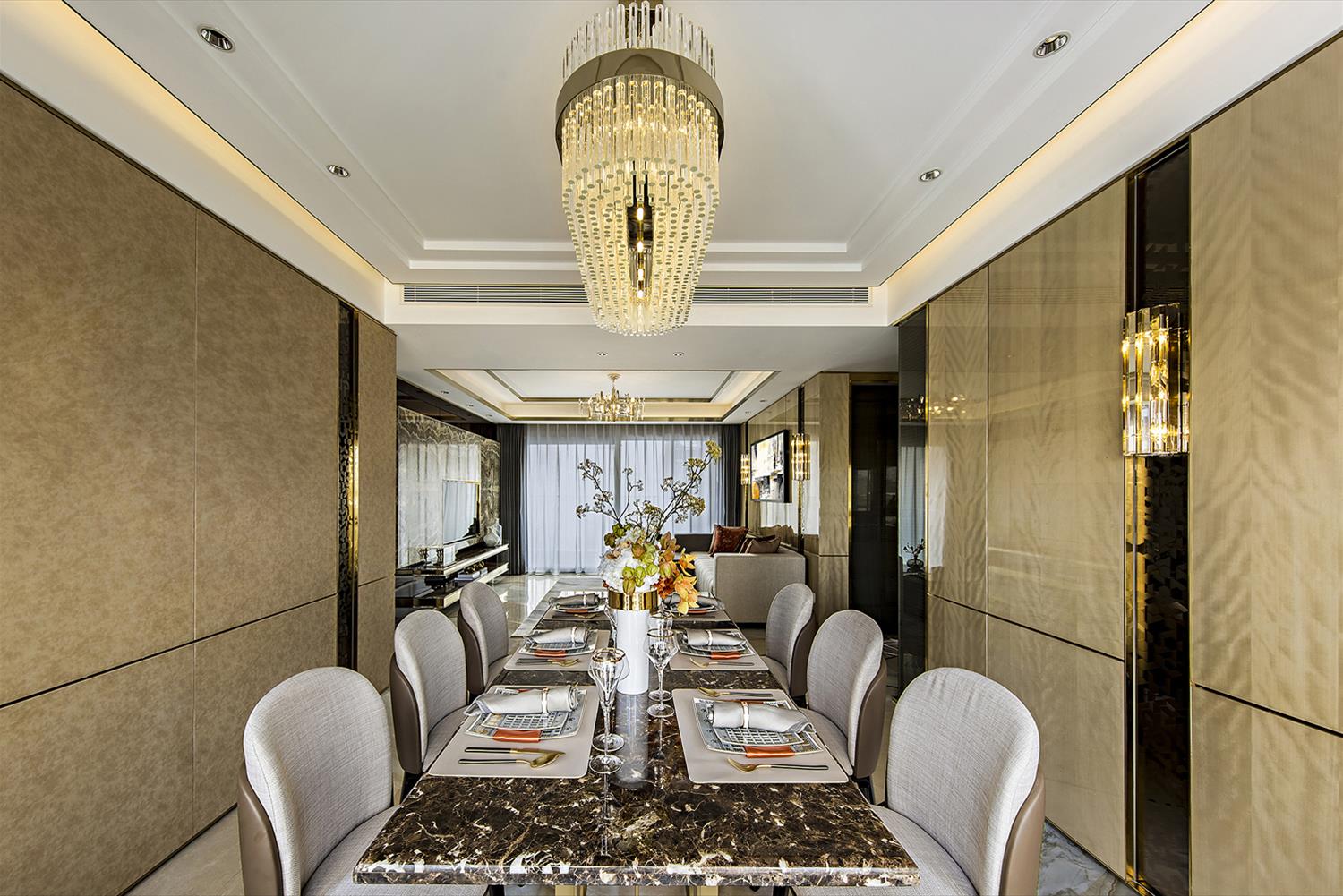 "SH 中国豪华住宅 Show Flat A | 木质与玻璃的完美结合"-3