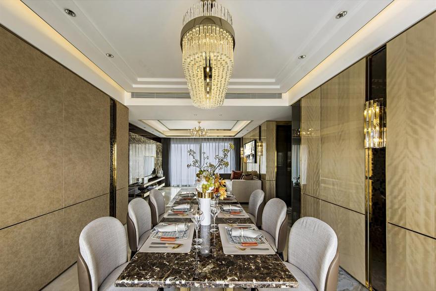 "SH 中国豪华住宅 Show Flat A | 木质与玻璃的完美结合"-3