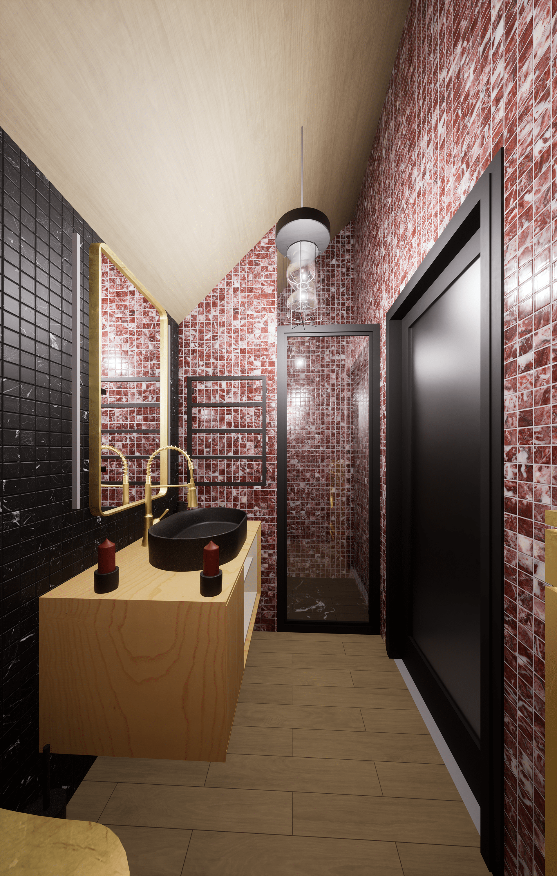 多功能室,客厅+厨房,浴室-21