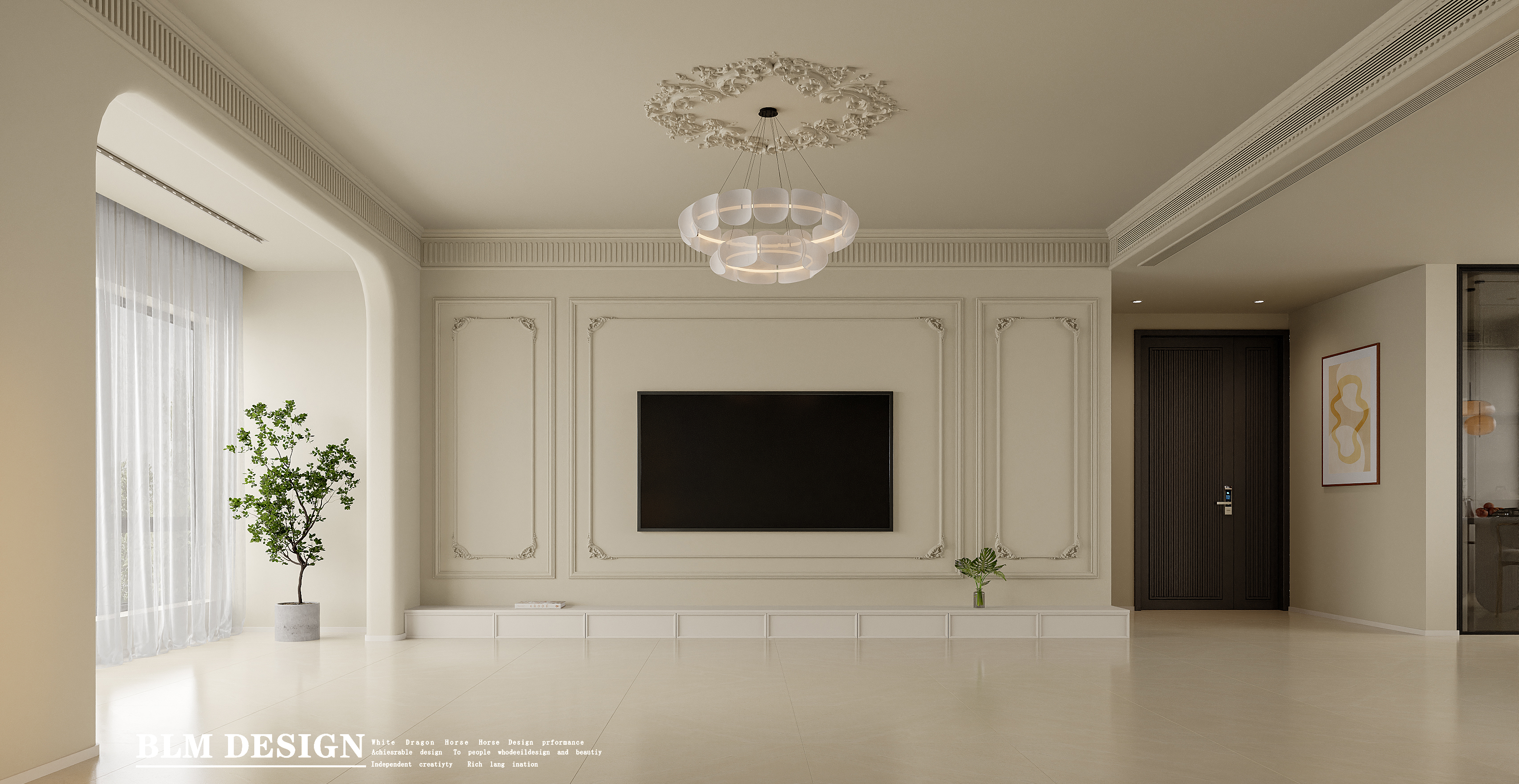 奶油风家装效果展示-4