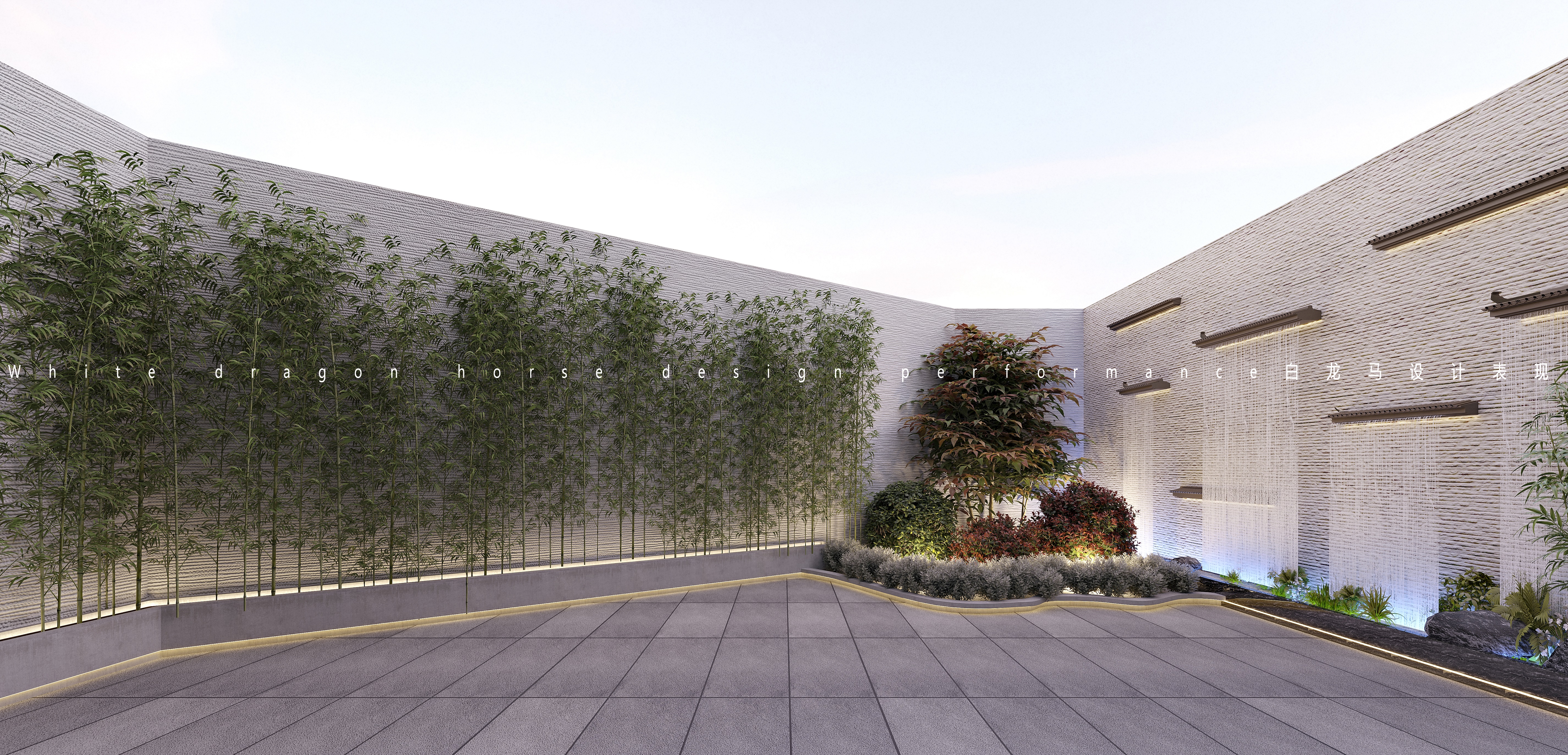 现代挑空别墅——白龙马效果图-8