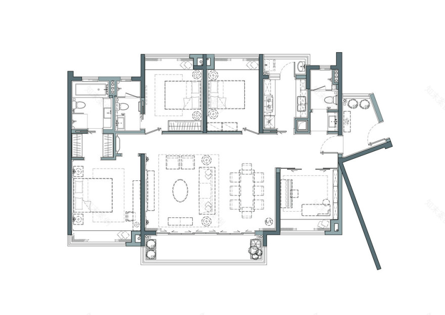 柏舍励创 | 融创望江府H1户型示范单位-22
