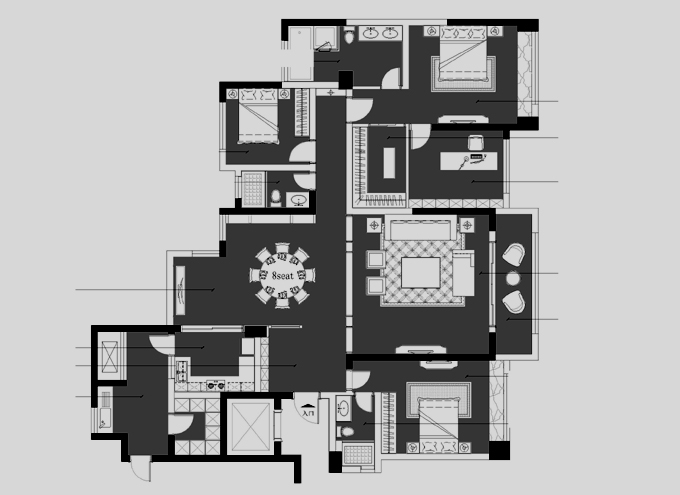 河南洛阳“江山汇”样板房设计。-10