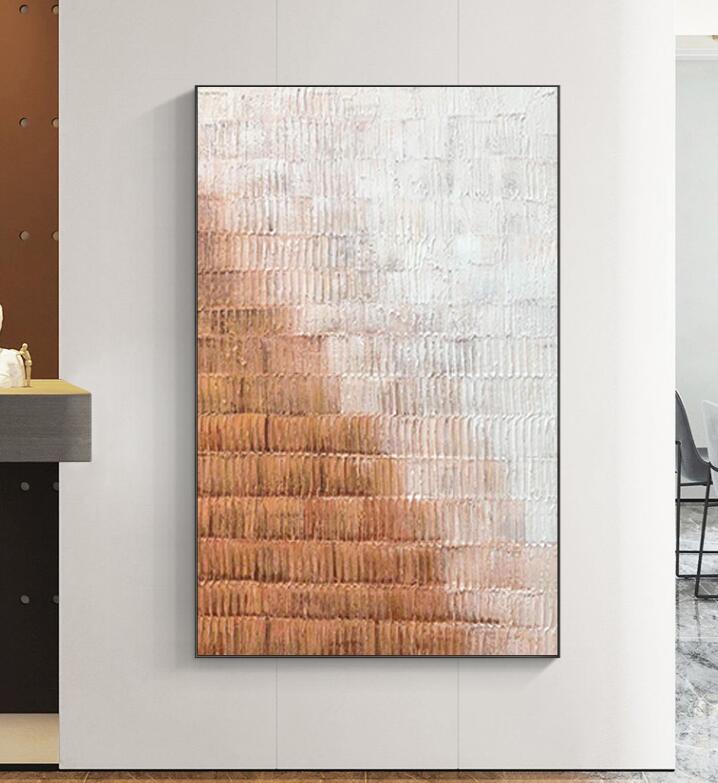 玄关装饰画厚肌理油画-4