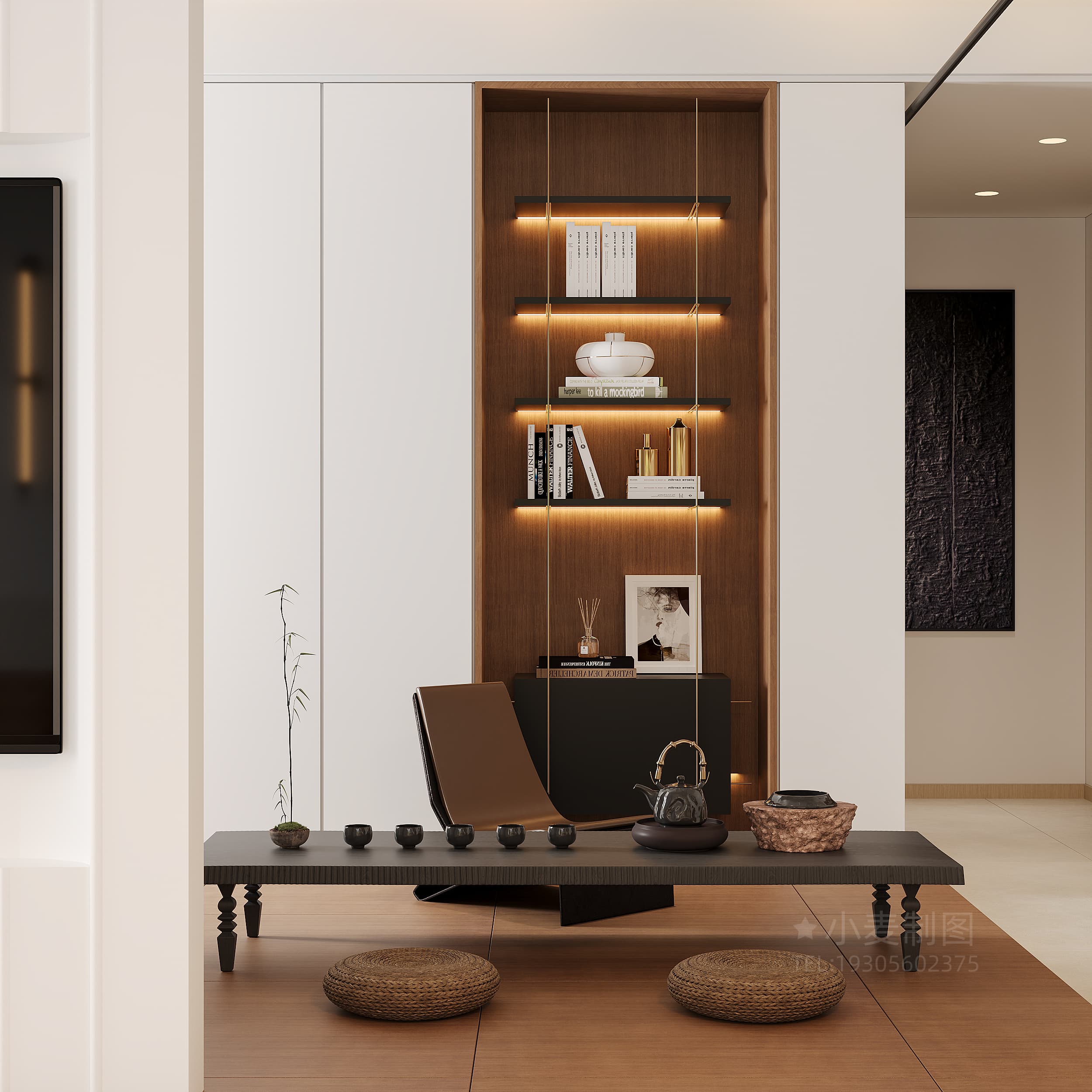 现代+原木风高档别墅效果案例-0