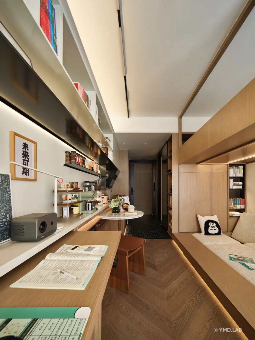 《学霸养成基地39㎡》孩子放学后从作业辅导到深夜食堂的不焦虑公寓丨上海岳蒙空间设计-18