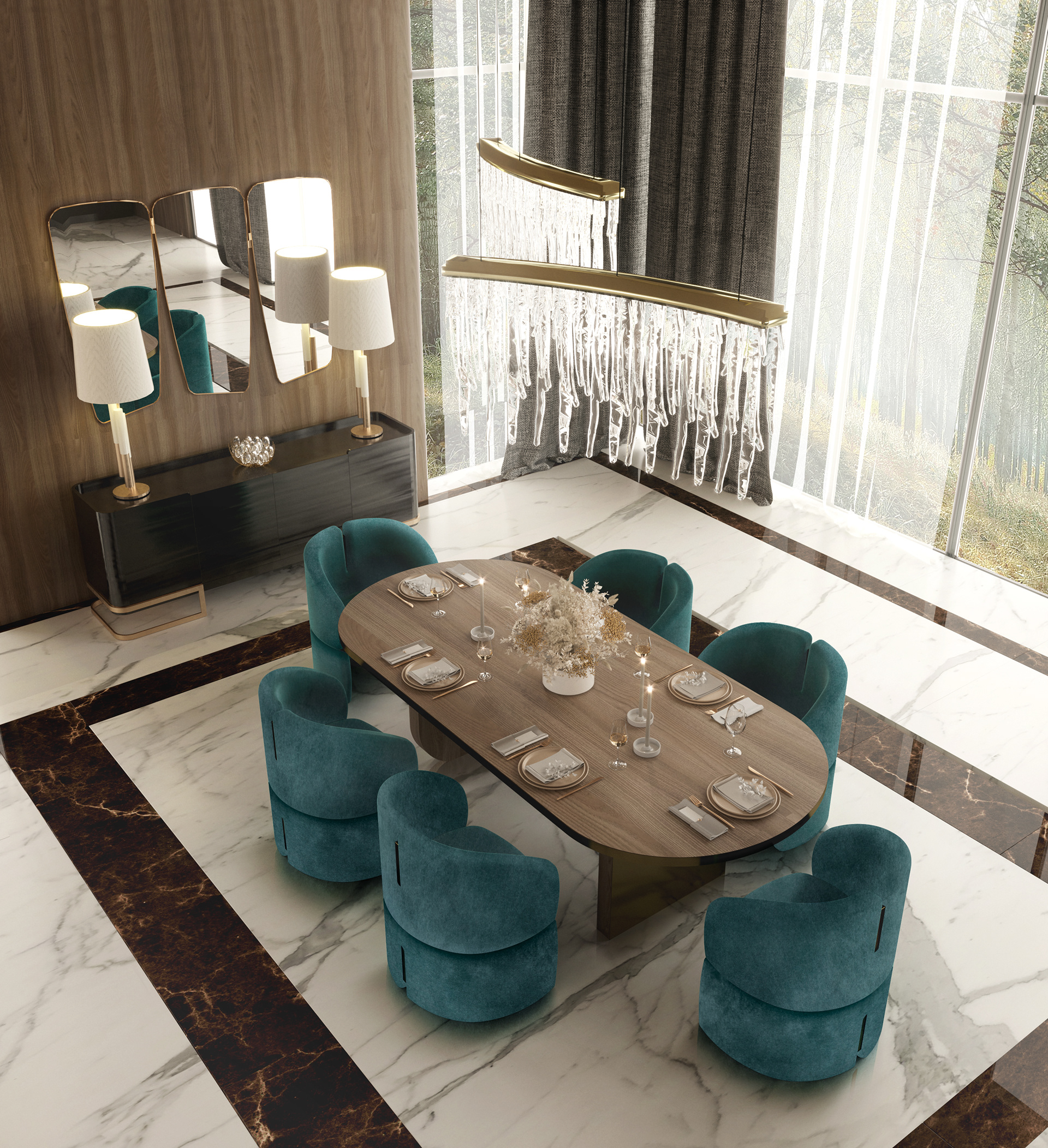 意大利豪华森林住宅设计丨Ashley Gadeova-2