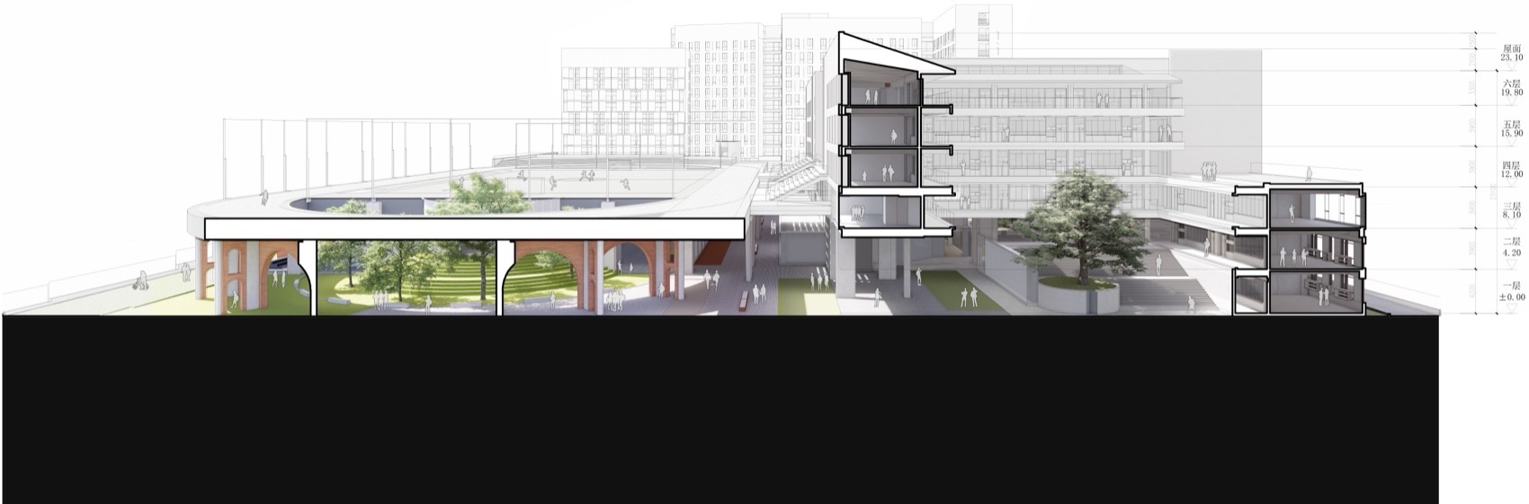 福海中学:高密度立体校园丨中国深圳丨王维仁建筑设计研究室有限公司-116