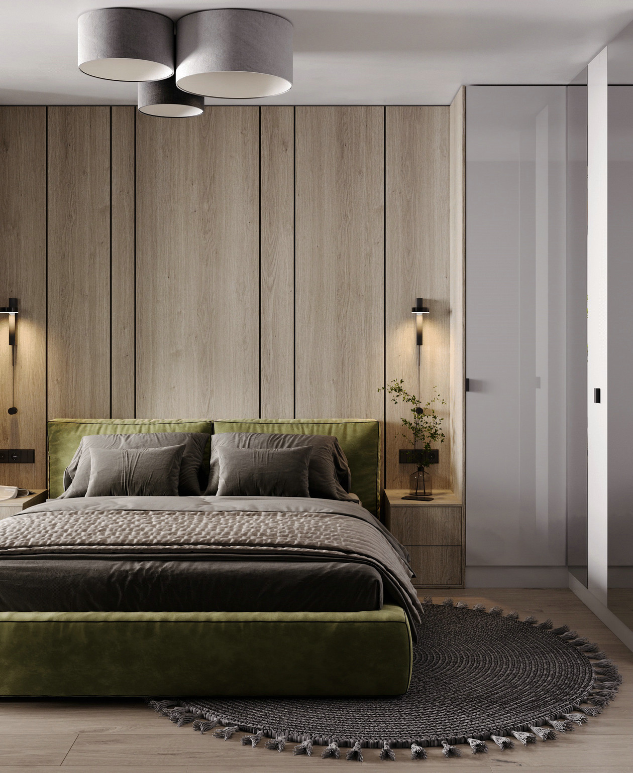 原木+绿色 大胆色调塑造个性空间-14