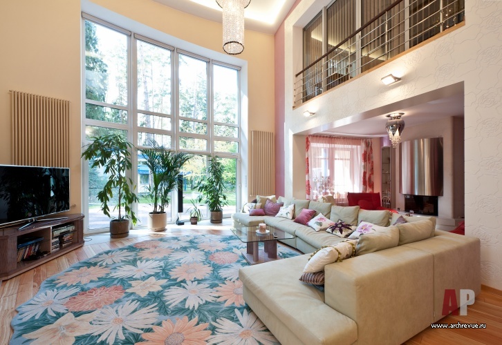 尼古拉山上带花卉主题的新艺术风格别墅室内设计丨Серов Егор-16