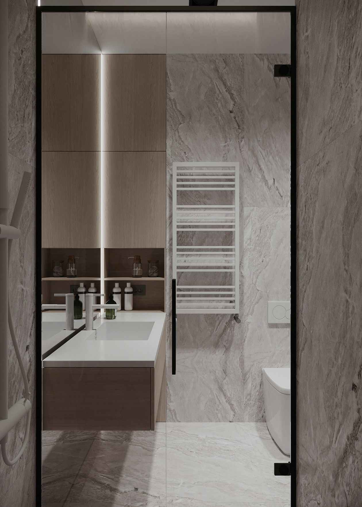 高级灰+橘色室内设计-19