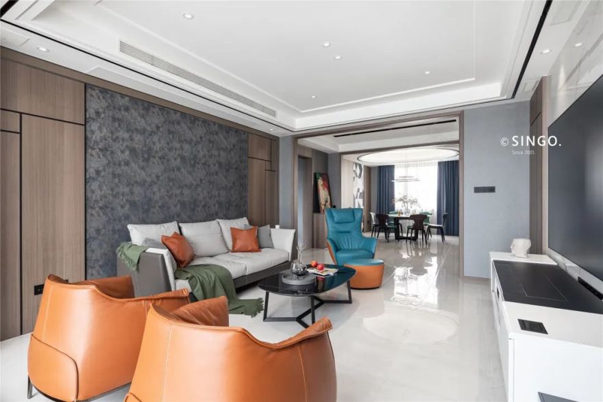 东方一品 | 现代婚房设计,色彩缤纷的温馨空间-43