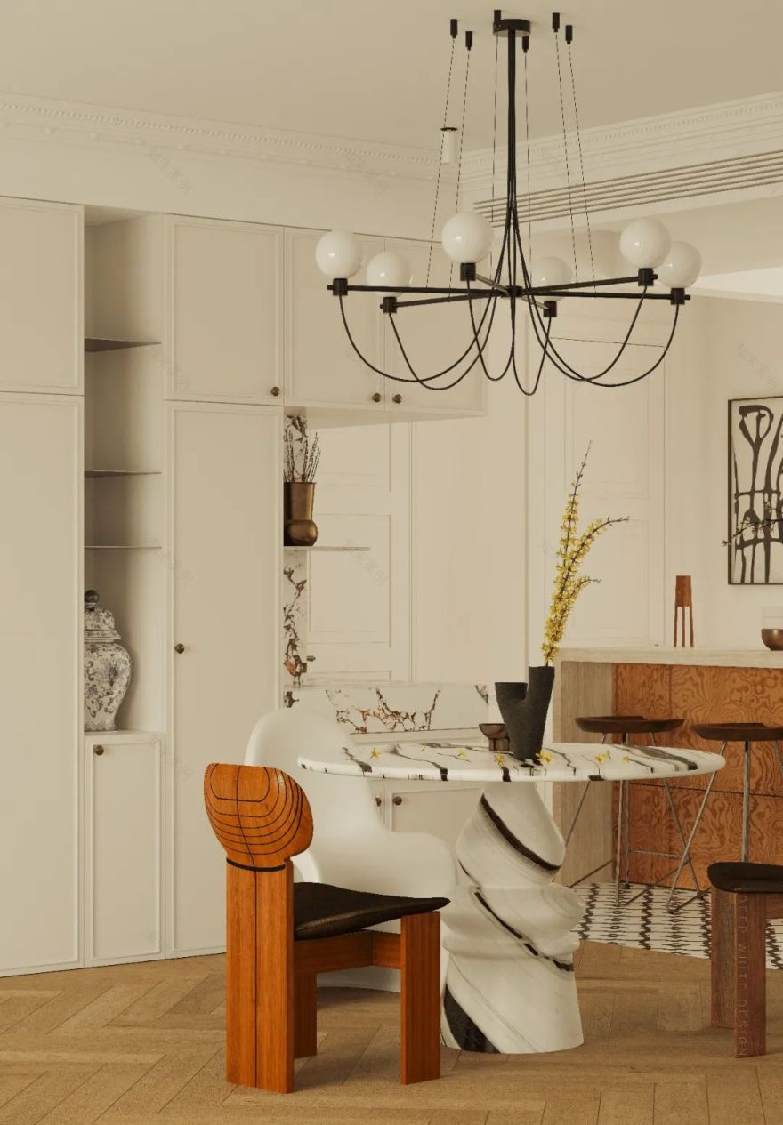 奶油苏打 · 法式中古风格浪漫家居设计丨中国天津丨DEEP WHITE 事务所-11