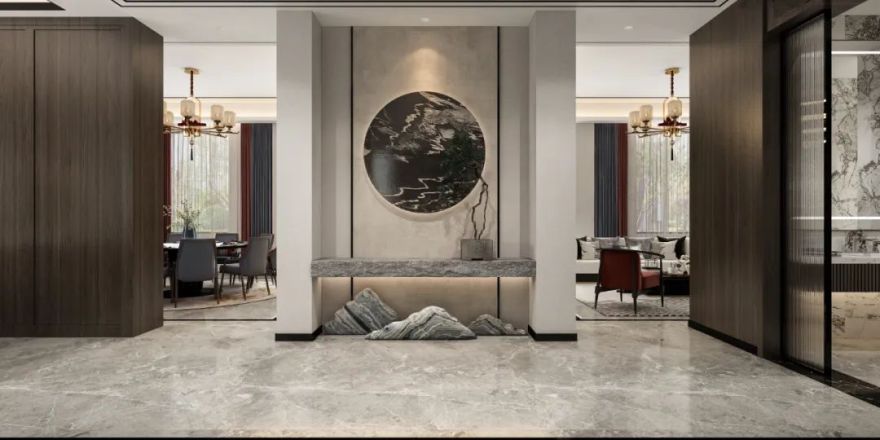 【一鸣设计案例 】918m²别墅大变身,用新中式焕发空间魅力,打造专属空间!-60