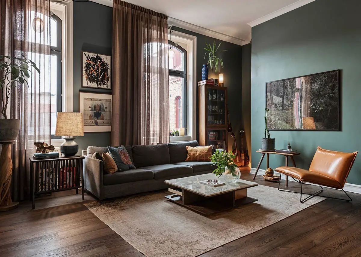 瑞典斯德哥尔摩现代彩色公寓设计-1