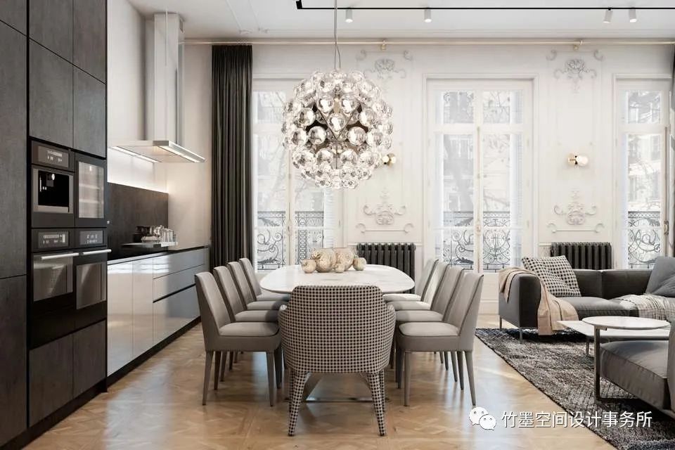 优雅轻奢的私宅设计丨竹墨空间设计事务所-8