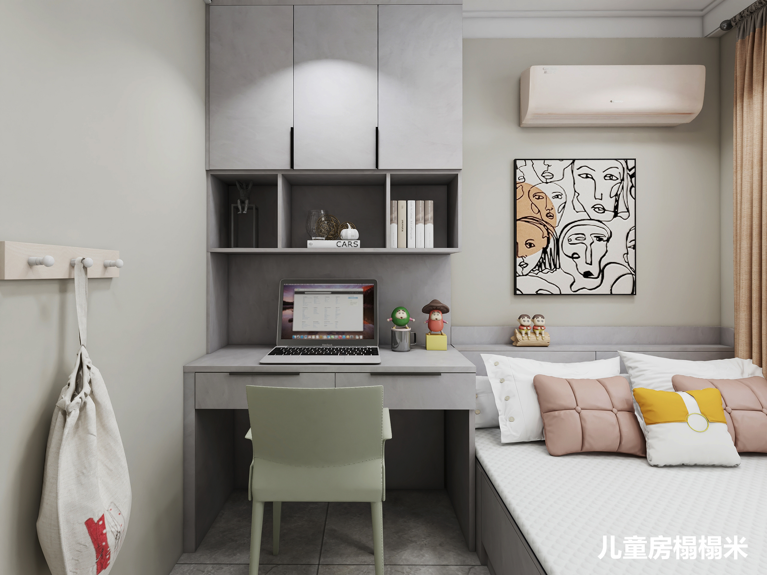 高级灰美学，同祥城-x 两室小卧室空间设计-10