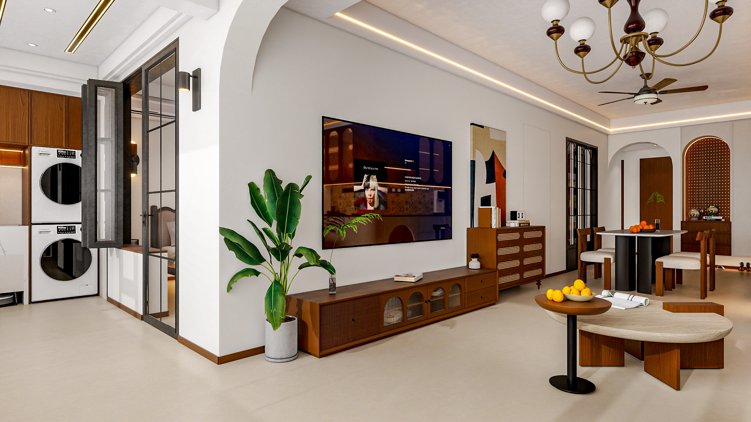 四川成都中海锦江城花涧（109平方中古风三居室）-1