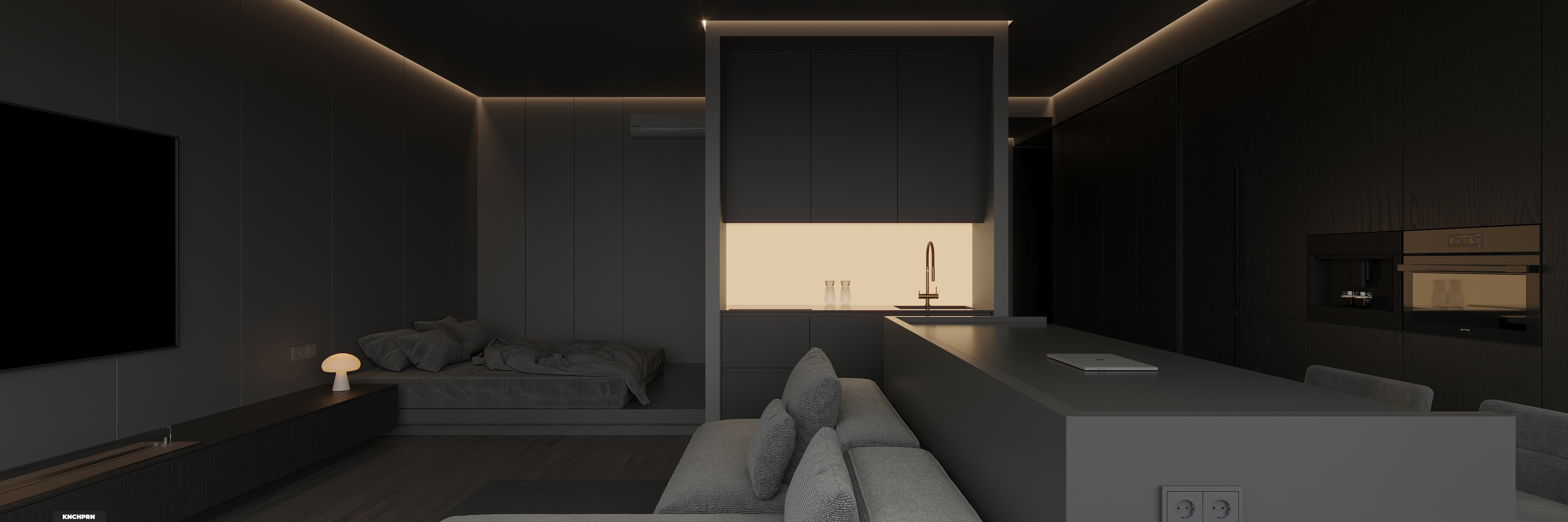 极简风格单身公寓设计丨乌克兰丨Necheporenko Kyrylo,Kondakov Sergey-6