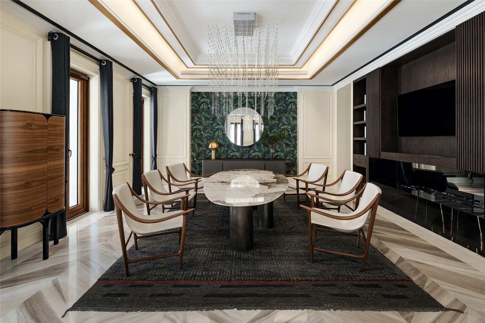 天津法式轻奢别墅,1800㎡现代顶奢大宅的精致解读-26