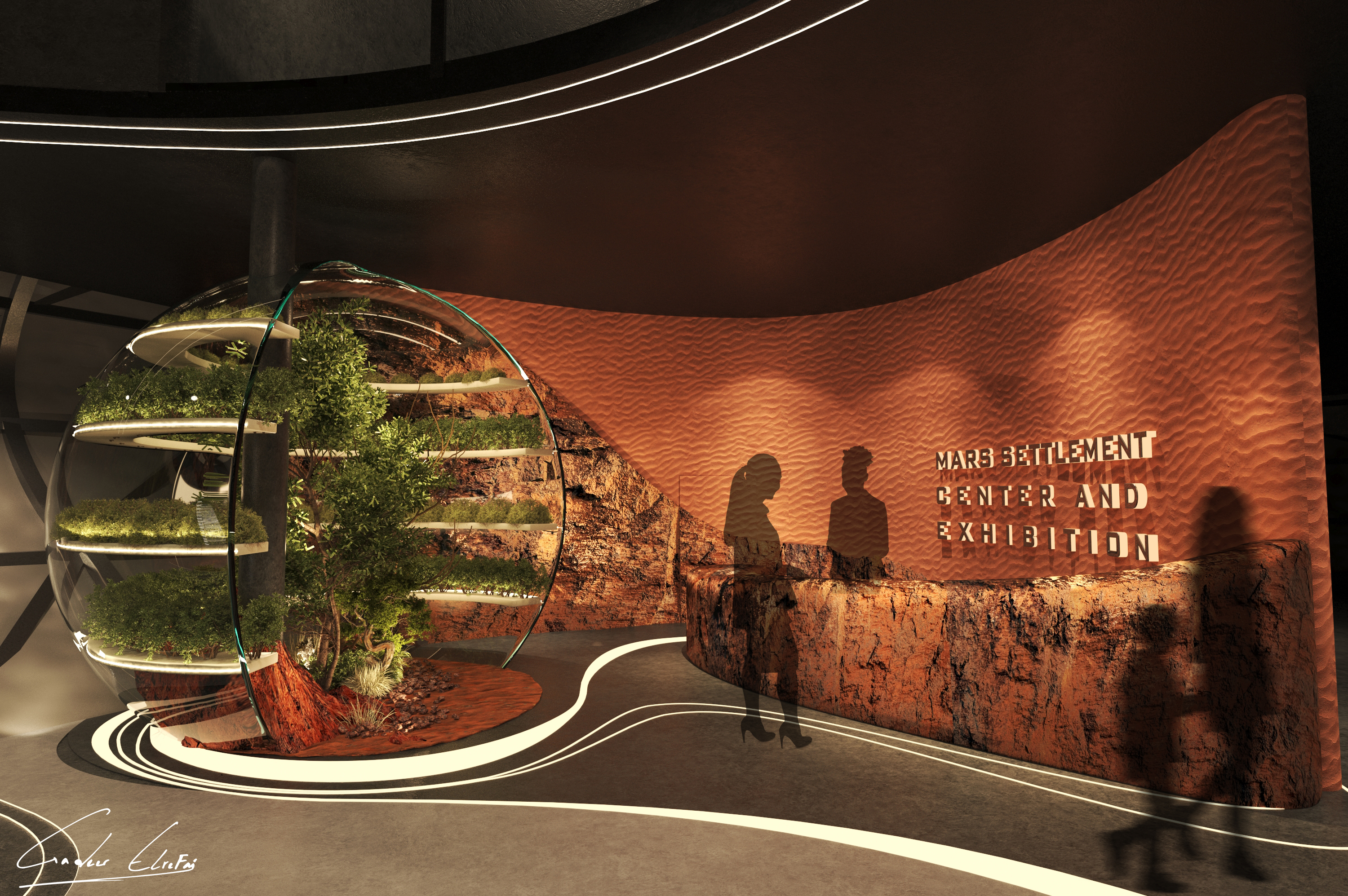 火星定居中心和展览丨埃及丨亚历山大大学室内建筑系-20