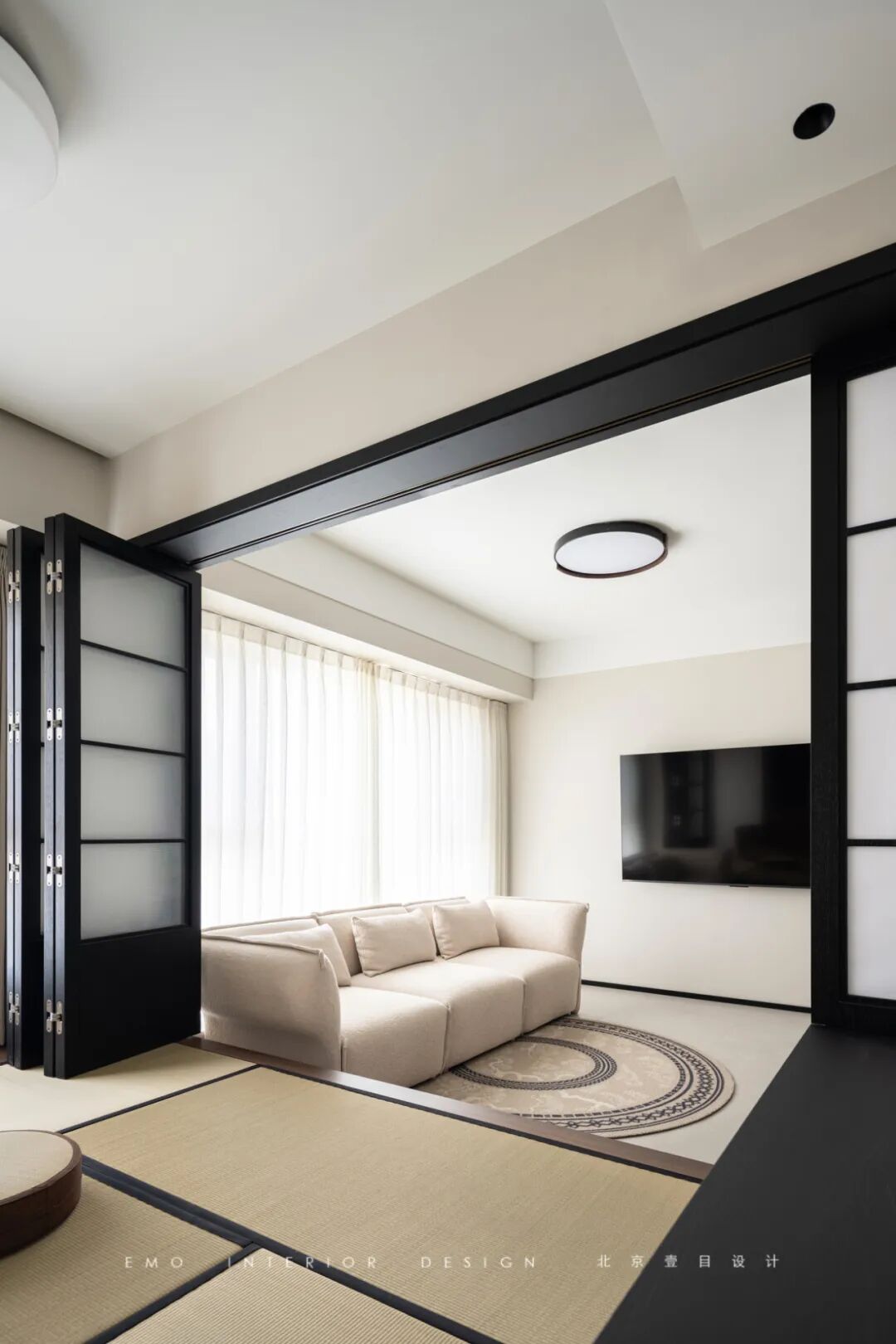 7㎡次卧爆改多功能厅！榻榻米+茶室+书房，120平秒变200平豪宅体验-28