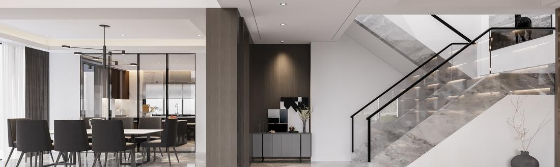 现代轻奢融入中式元素的舒适生活空间设计丨璞旭设计-0