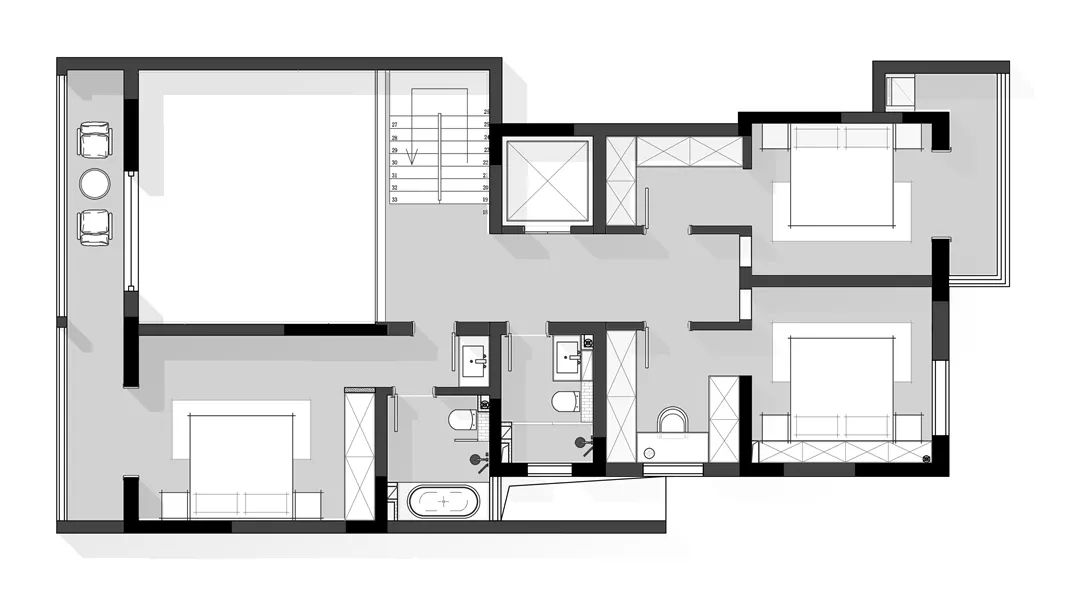 简约新中式的淡雅脱俗养老新宅丨青马别墅空间设计-47