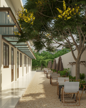 Modern Mini Studio Apartment with Courtyard Garden