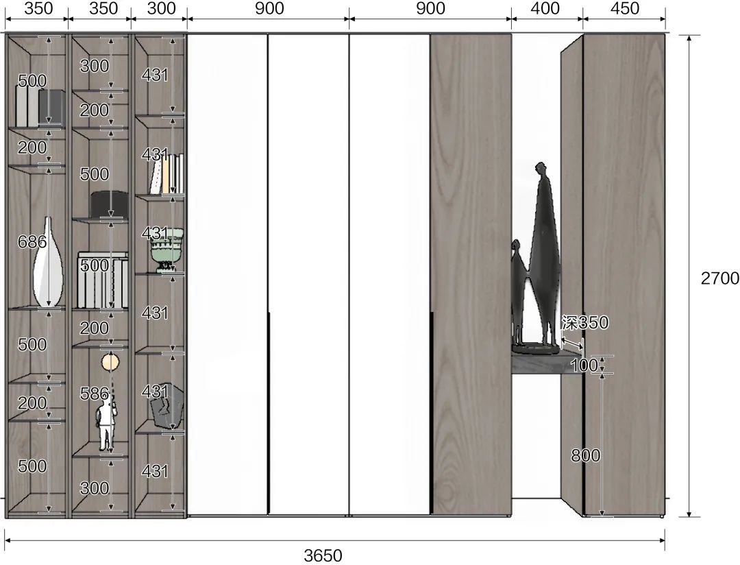 书柜设计模块分享-22